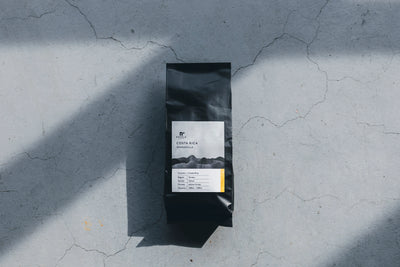 NOVOLD COFFEE ROASTERSのコスタリカ産コーヒー豆パッケージ単体の俯瞰撮影